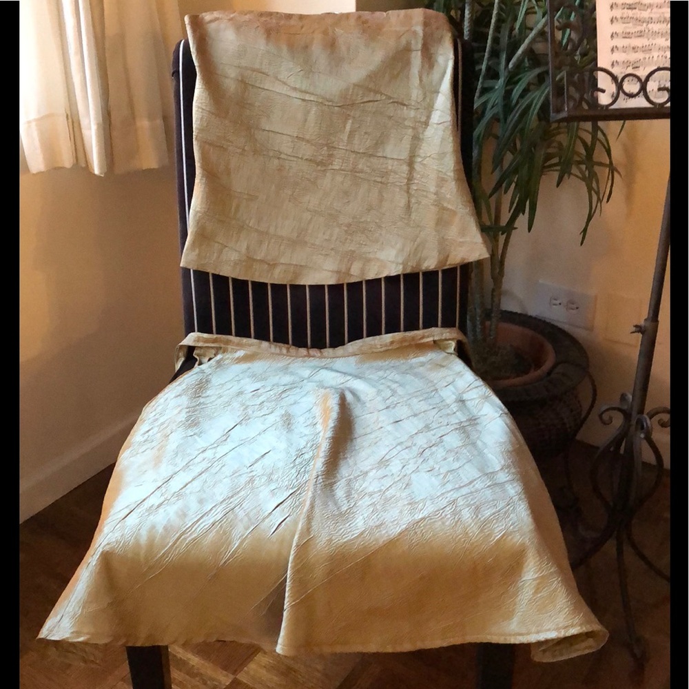 Handmade England 2pc set satin strapless top skirt